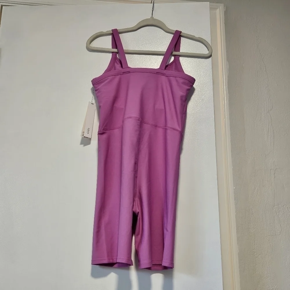 NWT One piece shorts athletic wear Aqua size medium - Picture 4 of 6